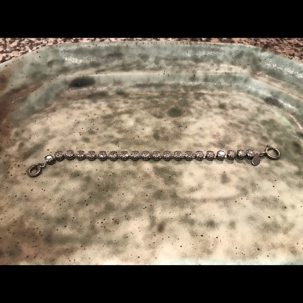 Catherine Popesco clear and silver stone bracelet